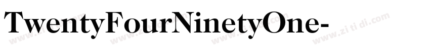 TwentyFourNinetyOne字体转换