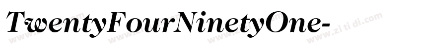 TwentyFourNinetyOne字体转换