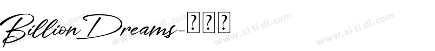 BillionDreams字体转换