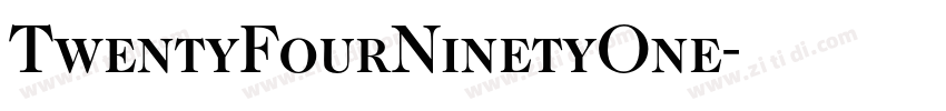 TwentyFourNinetyOne字体转换