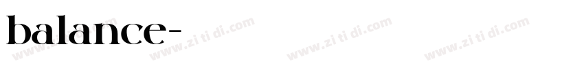 balance字体转换