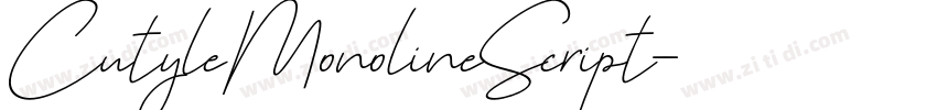 CutyleMonolineScript字体转换