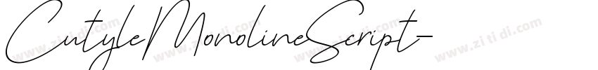 CutyleMonolineScript字体转换