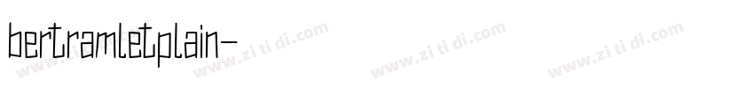 bertramletplain字体转换