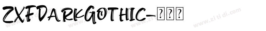 ZXFDarkGothic字体转换