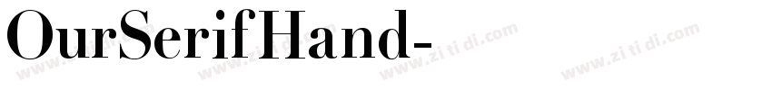 OurSerifHand字体转换