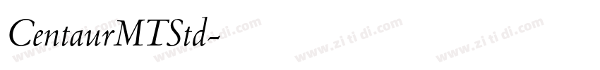 CentaurMTStd字体转换