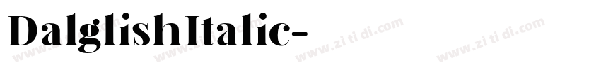 DalglishItalic字体转换