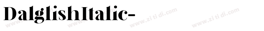 DalglishItalic字体转换