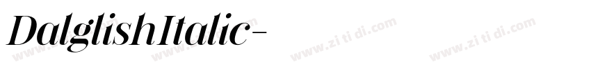 DalglishItalic字体转换
