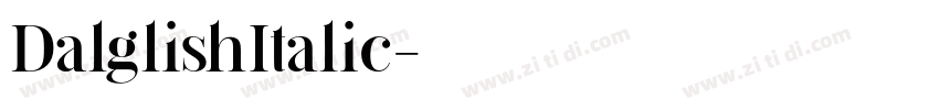 DalglishItalic字体转换