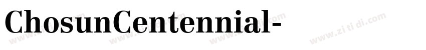 ChosunCentennial字体转换
