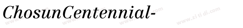 ChosunCentennial字体转换