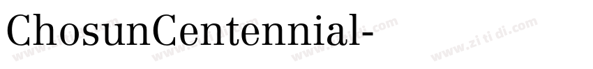 ChosunCentennial字体转换