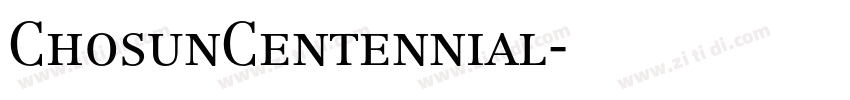 ChosunCentennial字体转换