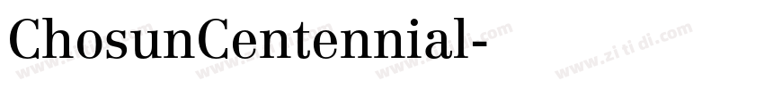 ChosunCentennial字体转换