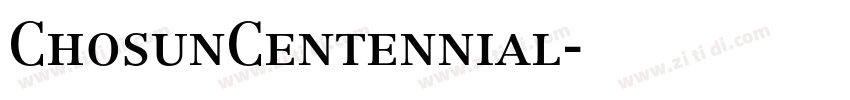 ChosunCentennial字体转换
