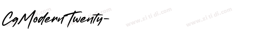 CgModernTwenty字体转换