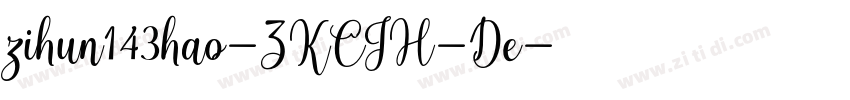 zihun143hao-ZKCJH-De字体转换