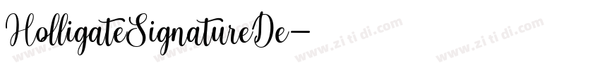 HolligateSignatureDe字体转换