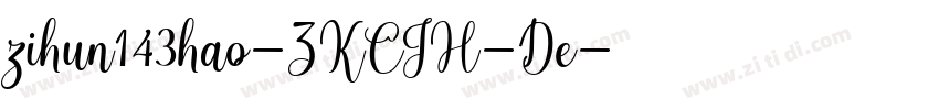 zihun143hao-ZKCJH-De字体转换