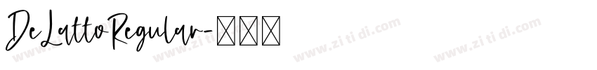 DeLattoRegular字体转换