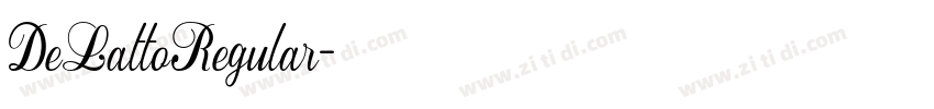 DeLattoRegular字体转换
