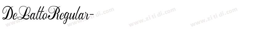 DeLattoRegular字体转换