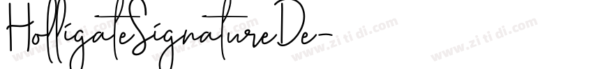 HolligateSignatureDe字体转换