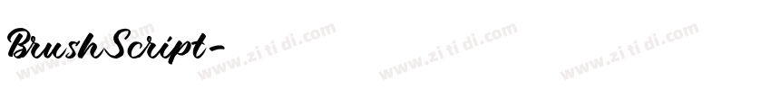 BrushScript字体转换