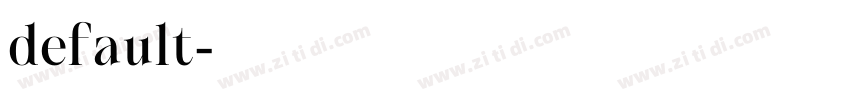 default字体转换