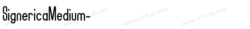 SignericaMedium字体转换