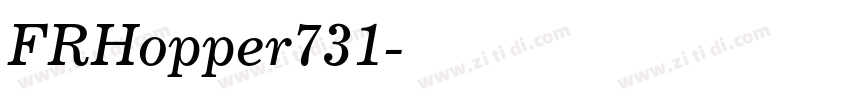 FRHopper731字体转换
