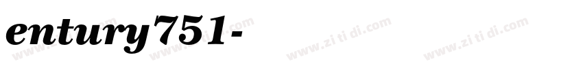 entury751字体转换