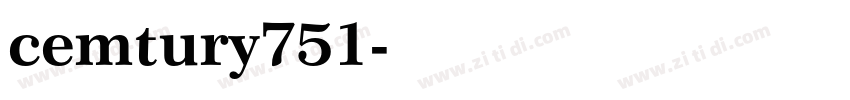 cemtury751字体转换