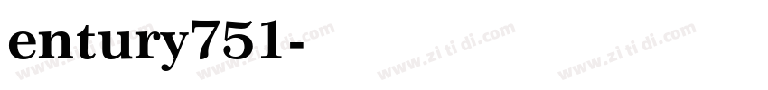 entury751字体转换