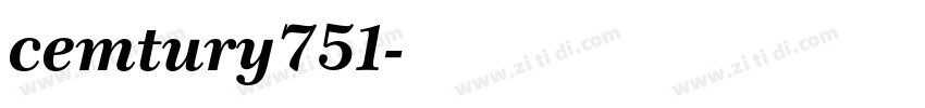cemtury751字体转换