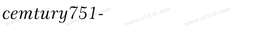 cemtury751字体转换