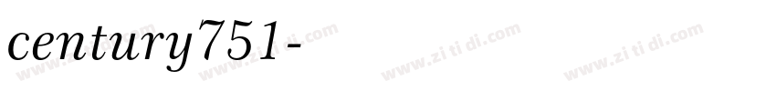 century751字体转换
