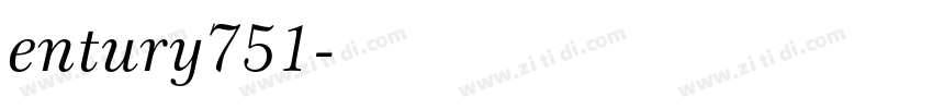 entury751字体转换