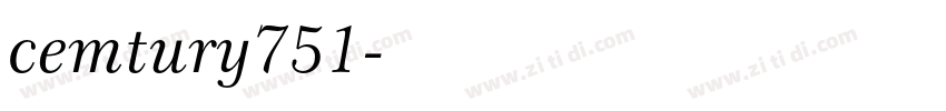 cemtury751字体转换