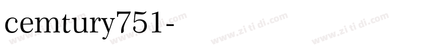 cemtury751字体转换