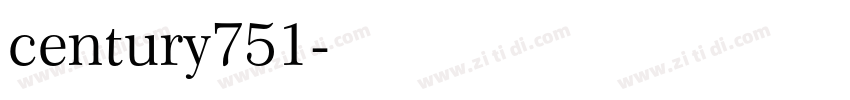 century751字体转换