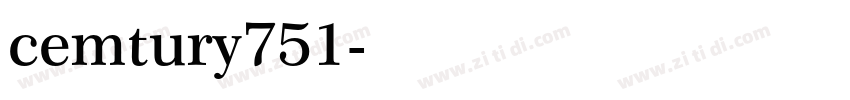 cemtury751字体转换