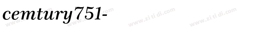 cemtury751字体转换