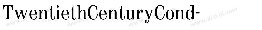 TwentiethCenturyCond字体转换