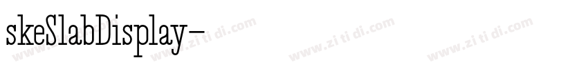 skeSlabDisplay字体转换