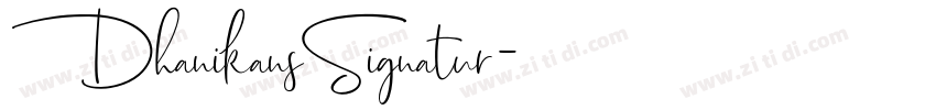 DhanikansSignatur字体转换