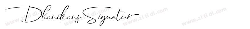 DhanikansSignatur字体转换