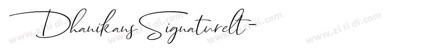 DhanikansSignaturelt字体转换